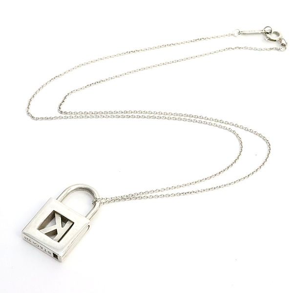 ティファニー　イニシャル　K カデナ　ネックレス　ペンダント　Tiffany ティファニー TIFFANY＆Co. イニシャルK カデナロック ネックレス
