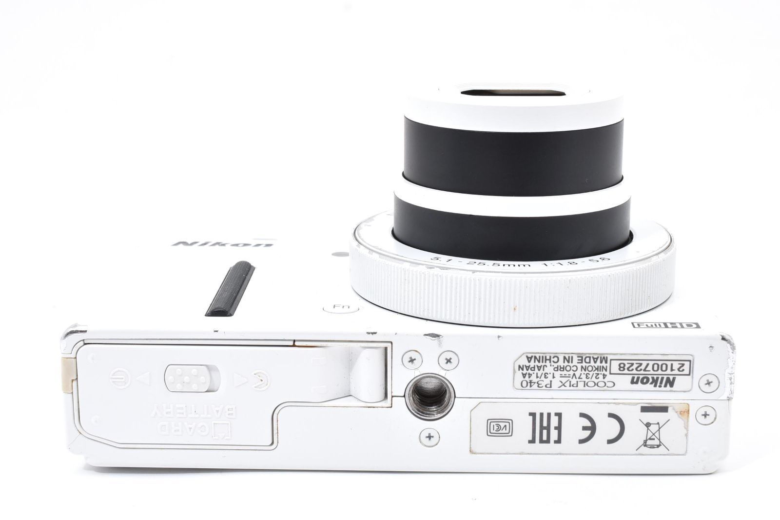 Nikon ニコン COOLPIX P340 ホワイト /3031 動作OK 返金保証 - メルカリ