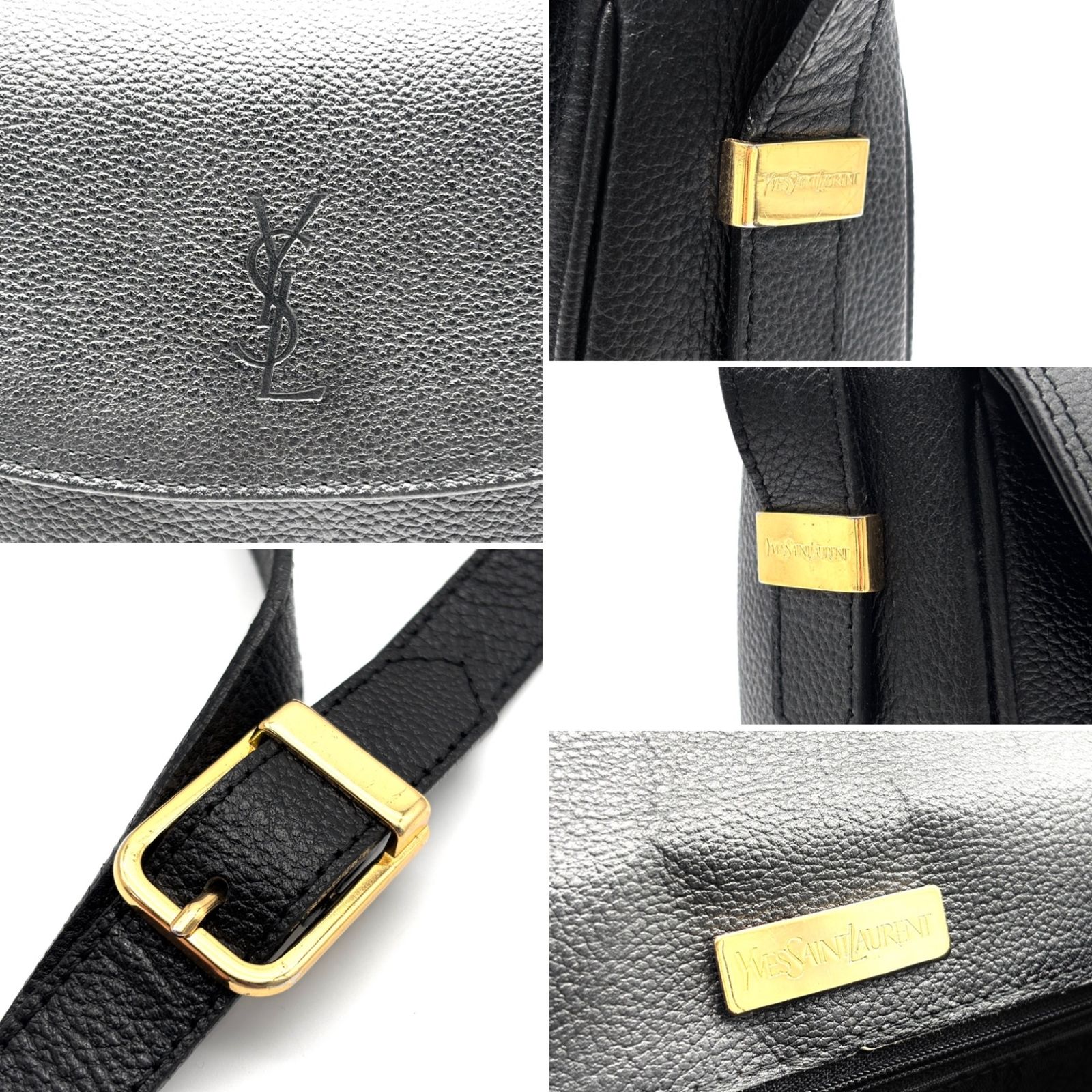 YVES SAINT LAURENT イヴサンローラン カサンドラロゴ ステッチ ハーフ 