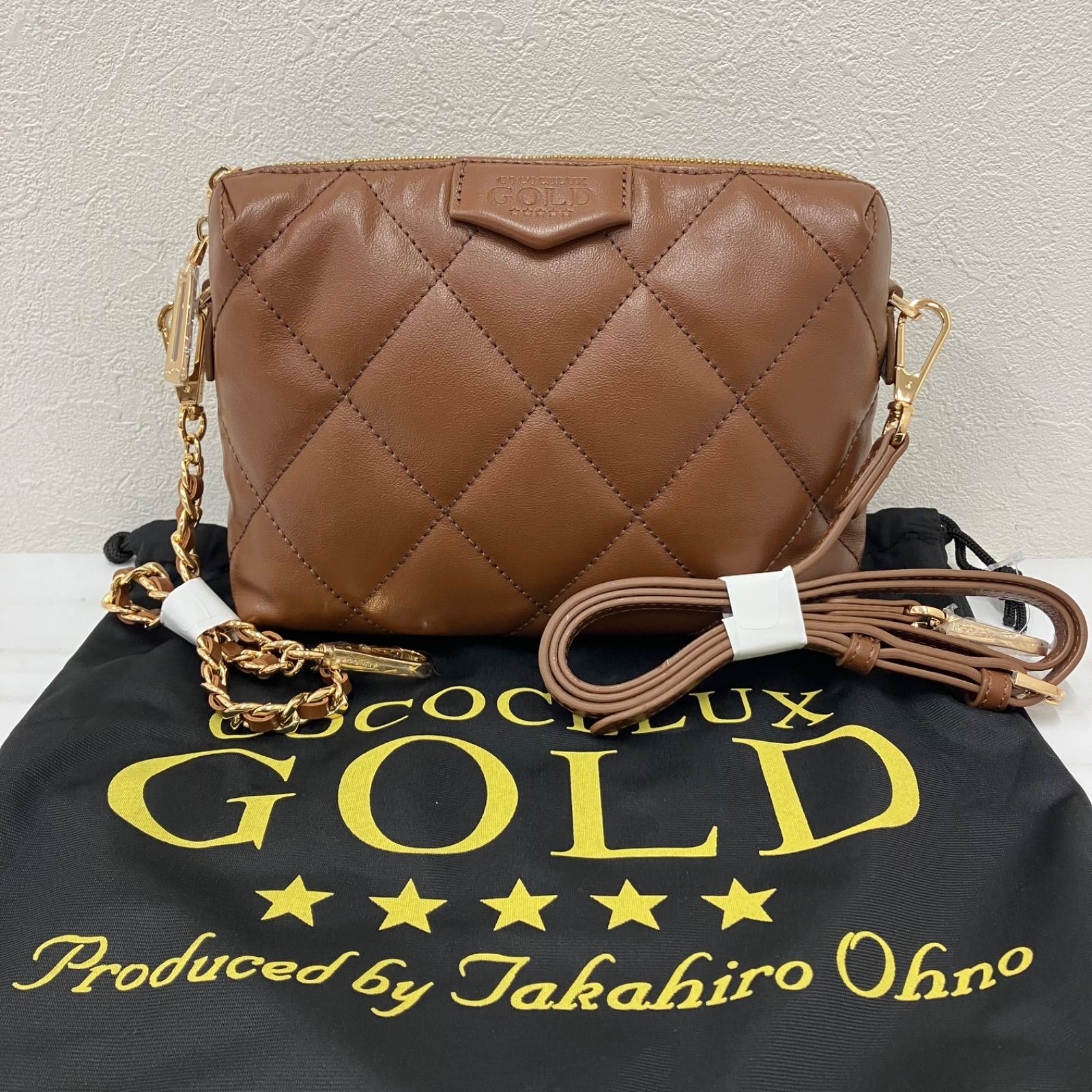 ココセリュックスゴールド2WAYショルダーバッグショルダーバックワンショルダーバッグ肩掛けバッグハンドバッグハンドバッグ鞄カバンかばんポーチセカンドバッグクラッチバッグ書類ケース書類鞄長財布小銭入れケースミンク灰色レザー本革牛革カード冊子保存袋レディース 2301 COCOCELUX GOLD ココセリュックスゴールド ココセリュクス