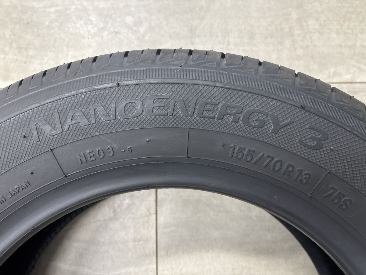 2025年製 未走行 超バリ溝】トーヨー ナノエナジー3 155/70R13 4本 