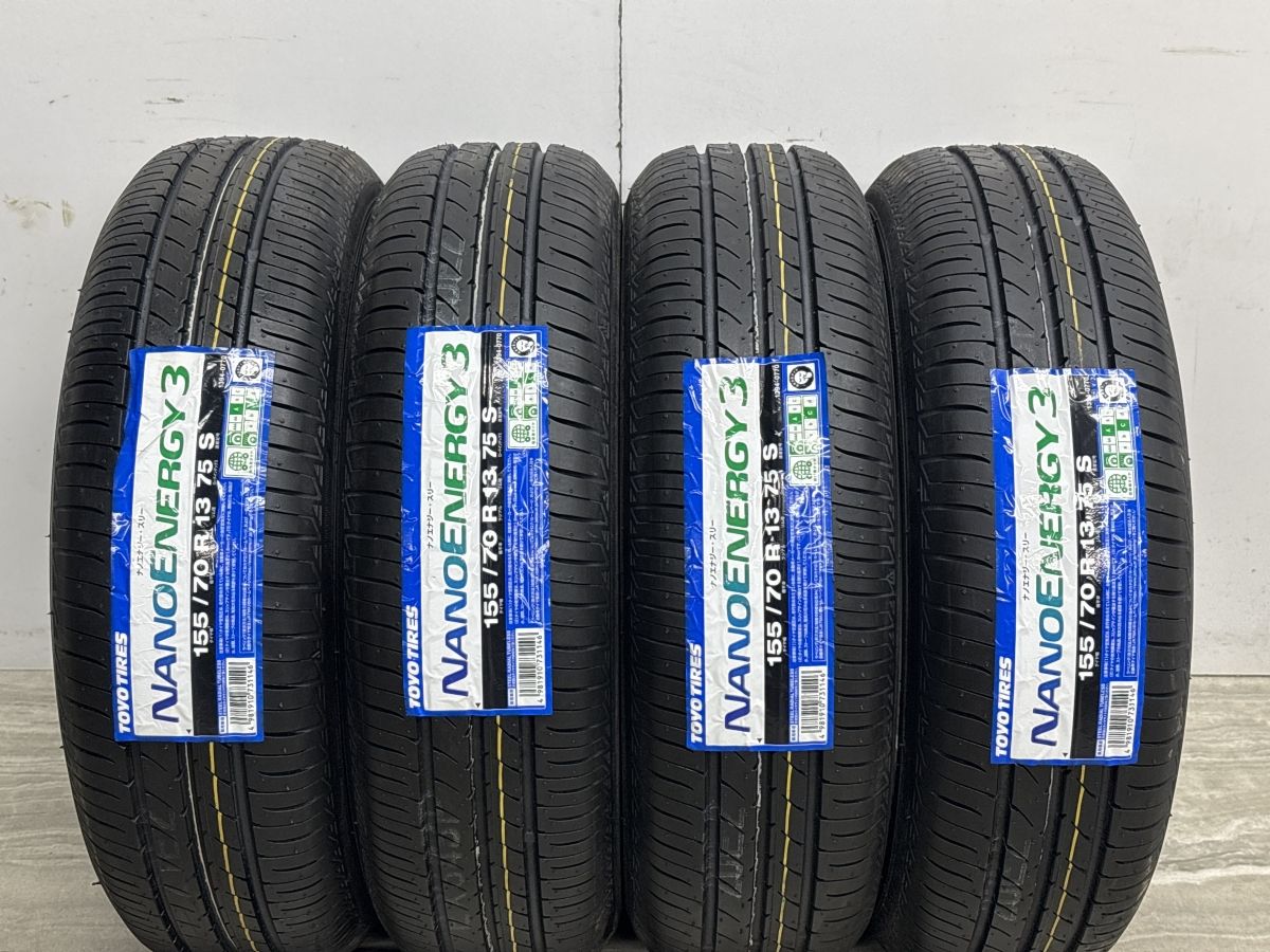 2025年製 未走行 超バリ溝】トーヨー ナノエナジー3 155/70R13 4本 
