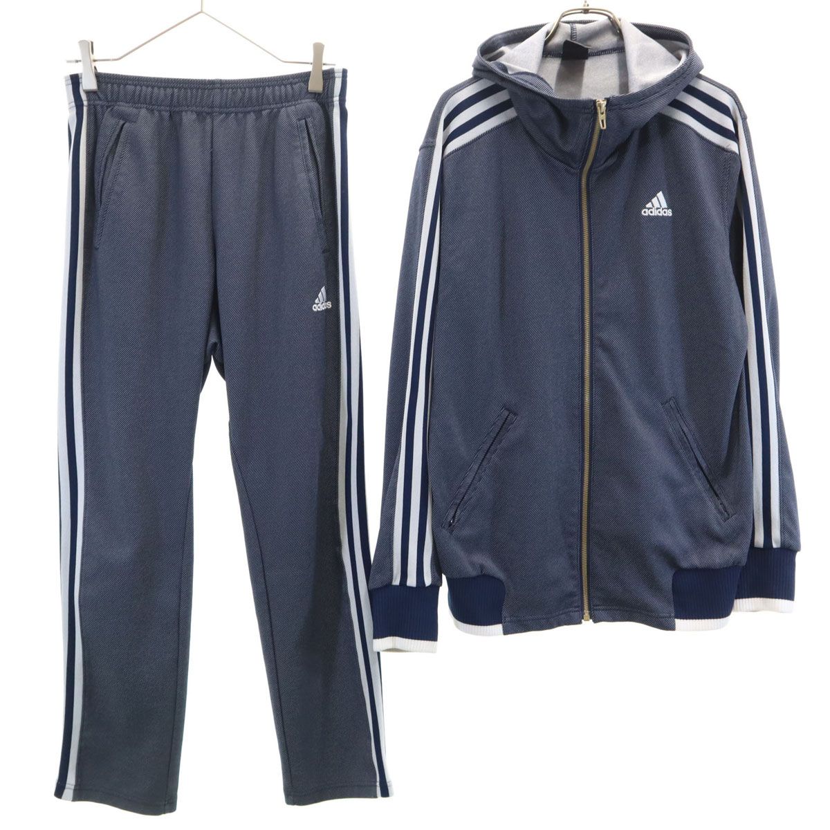 adidas アディダス 長袖 ジップパーカー 上下 セットアップ L/M 
