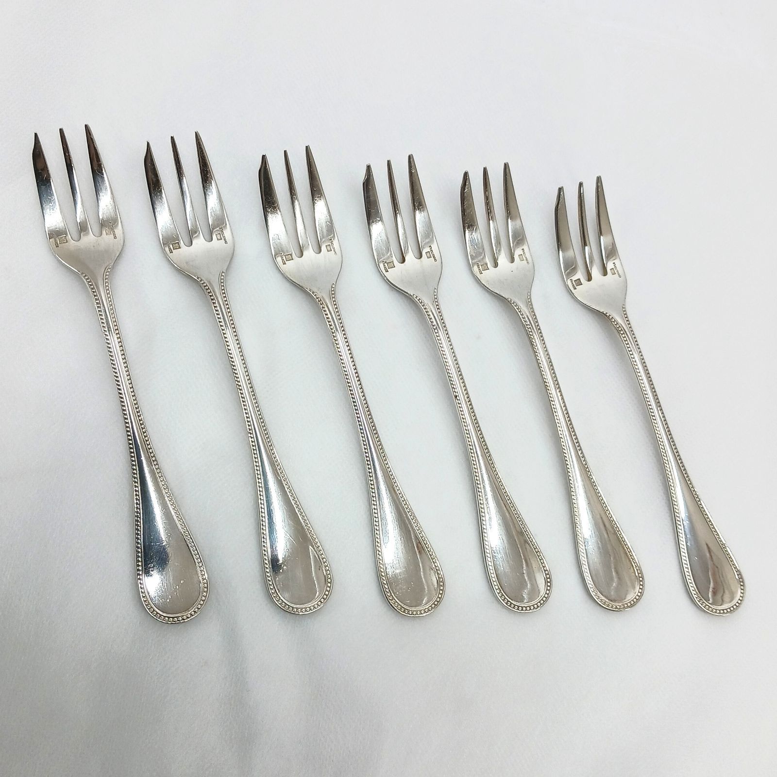 CHRISTOFLE クリストフル Perles パール クリストフルシルバー ケーキフォーク 6点セット カトラリー シルバーコーティング