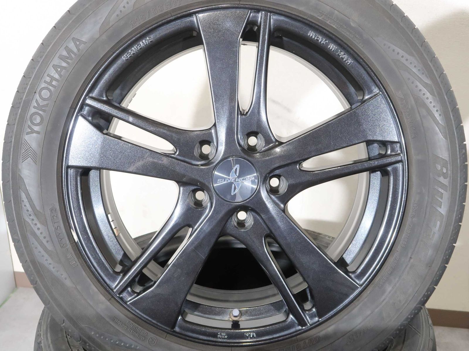 【中古】オデッセイ ヴェゼル等215/55R17 17x7J+53 5穴114.3 ホンダ（HONDA） オデッセイ 純正 17インチ ダンロップ 215/55R17