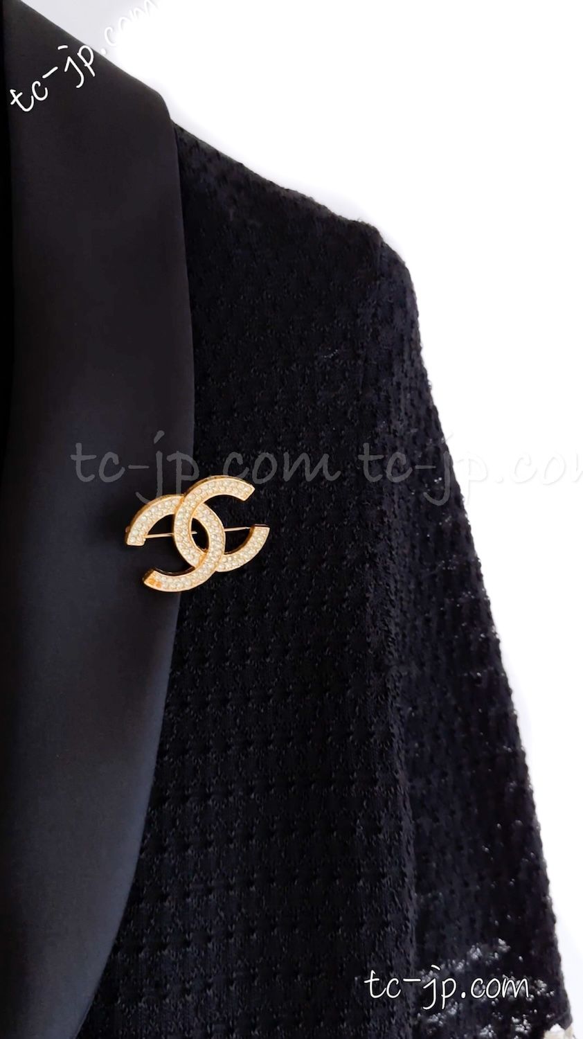 シャネル ジャケット ワンピース CHANEL ブラック ホワイト レース
