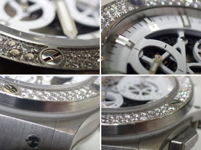 美品 動作品 ウブロ HUBLOT ビッグバン アエロバン オールホワイト