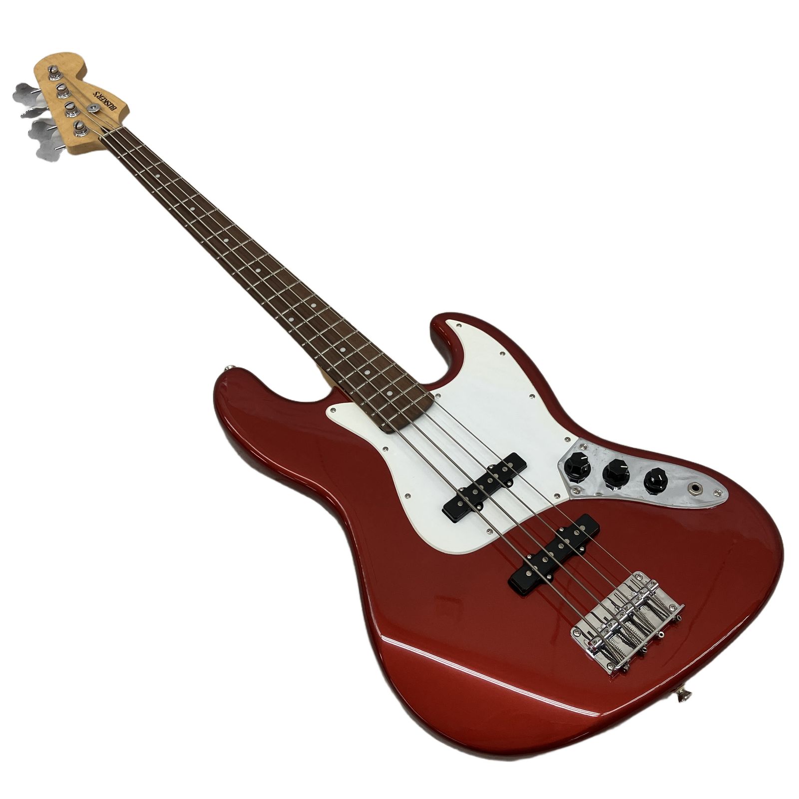 弦楽器、ギター Busker's 赤 ジャズタイプ 4弦エレキベース