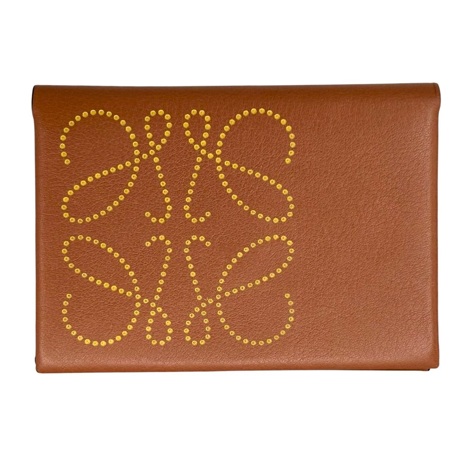 【LOEWE】 ロエべ アナグラム バイフォールド カードケース　カードホルダー C500O35X01 ブラウン レディース 【中古品】 USED-A 【9304】
