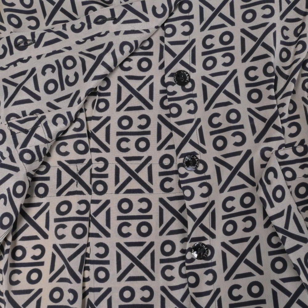 CHANEL P16576 シルク ココ 総柄 半袖 シャツ - メルカリ