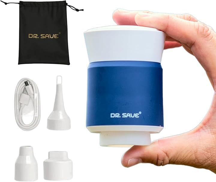 DR. SAVE DR.SAVE アルファパワーポータブルエアポンプ/真空衣類圧縮袋 収納袋 (紺青（こんじょう）, エアポンプ単体)