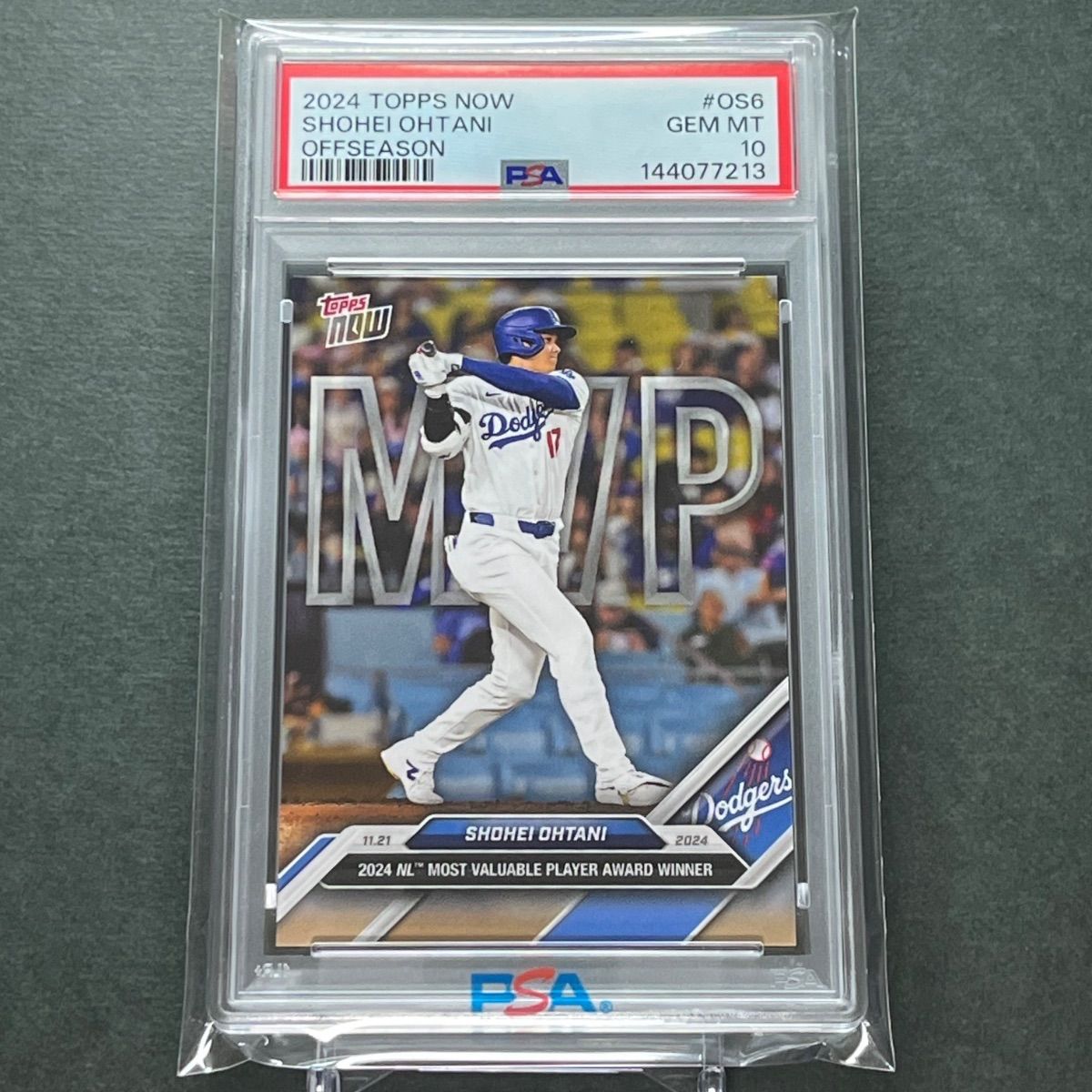 OS6【PSA10】PSA専用袋入り！大谷翔平 2024年ナ・リーグMVP獲得 2024 
