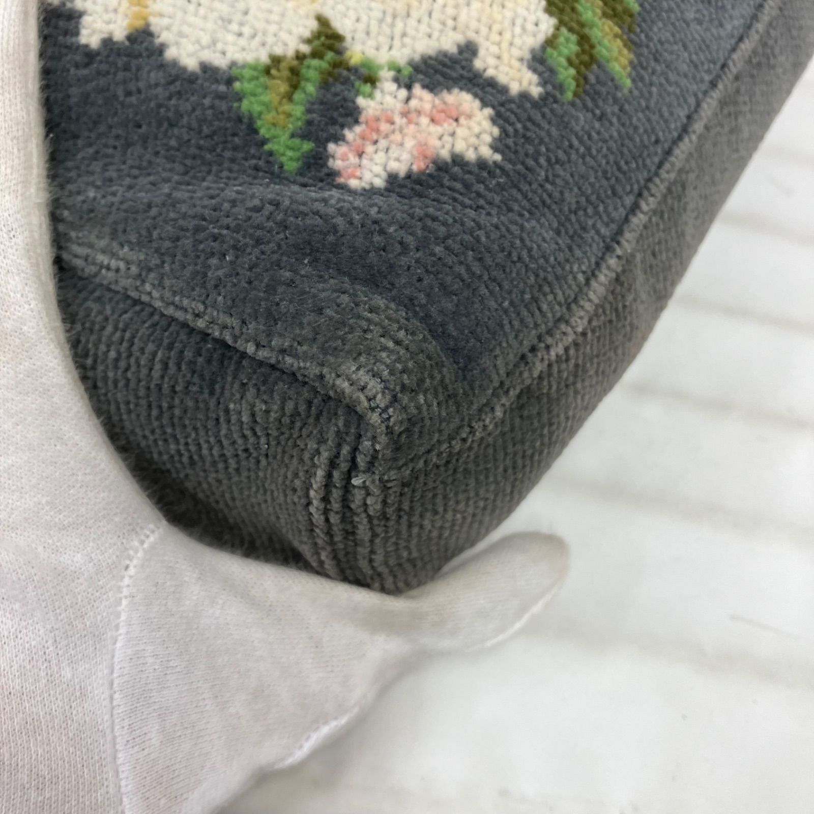 2298 FEILER フェイラー ラシャス ショルダーバッグ グレー 花柄 