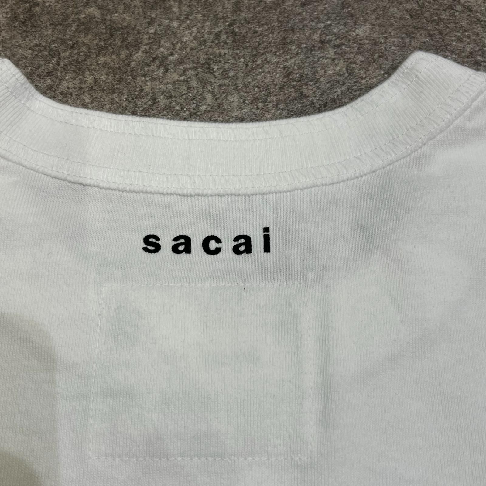 未使用 sacai 26SS プリント クルーネック Tシャツ 半袖 Tシャツ 