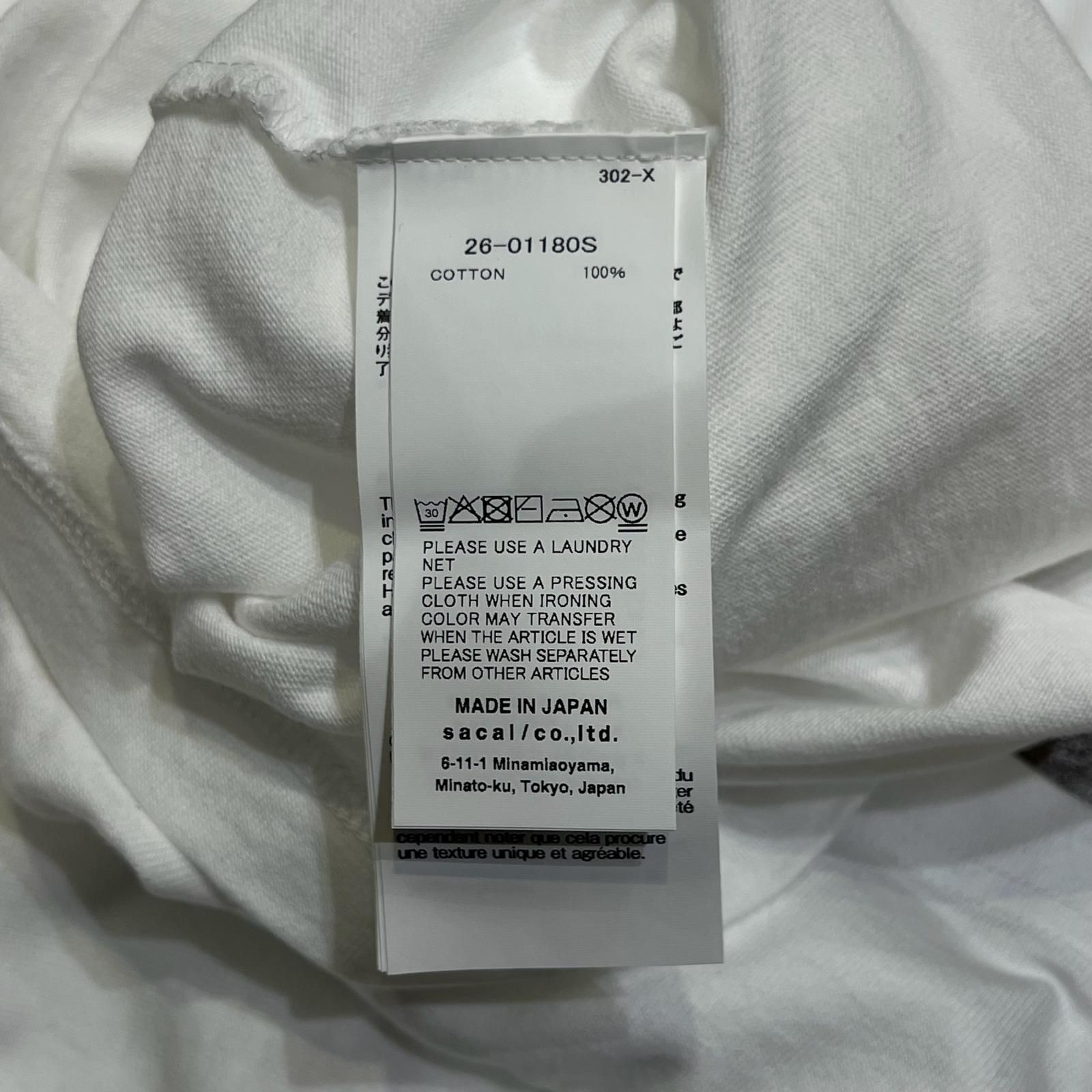 未使用 sacai 26SS プリント クルーネック Tシャツ 半袖 Tシャツ 
