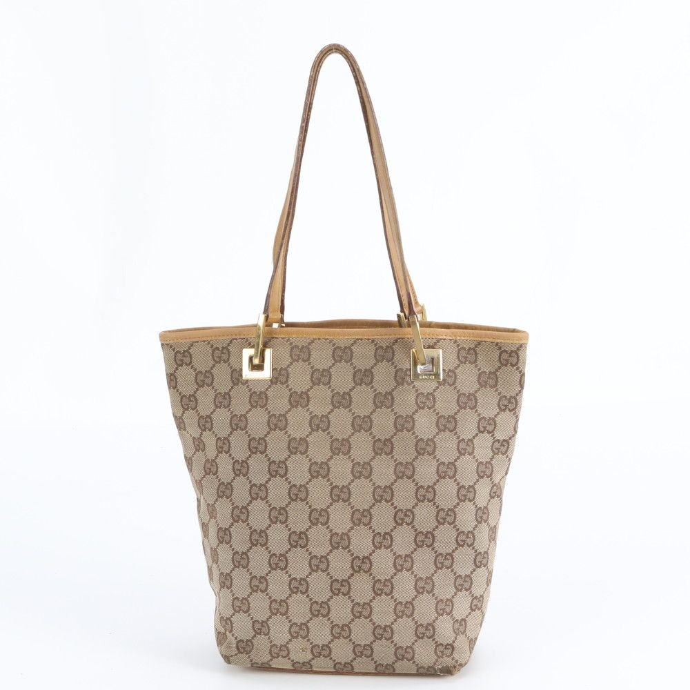 GUCCI トートバッグ 肩掛け GG柄 ロゴ金具 キャンバス レザー グッチ GGキャンバス 002 1099 レザー トート バッグ 肩掛け
