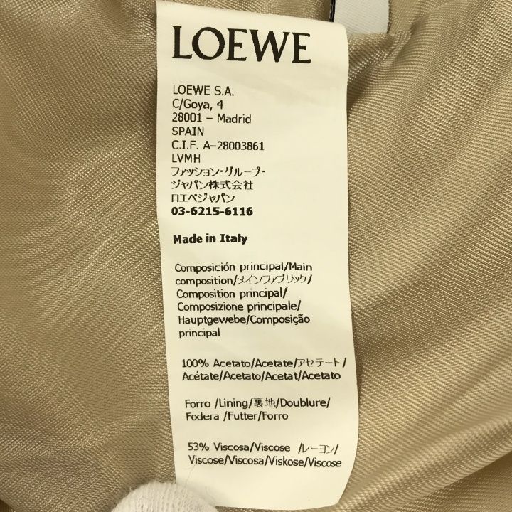 LOEWE (ロエベ) サテントレンチコート H526Y01WBA イエロー 44 - メルカリ