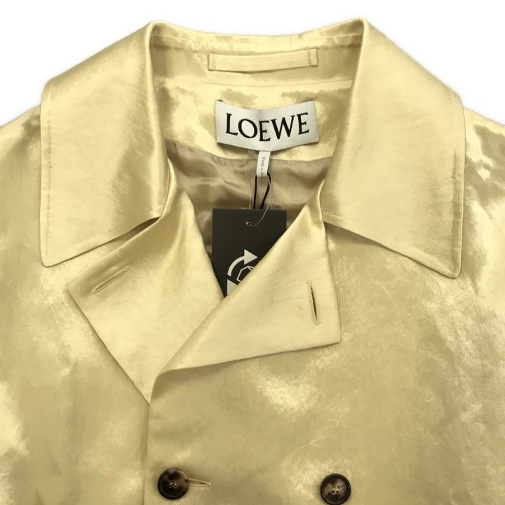 LOEWE (ロエベ) サテントレンチコート H526Y01WBA イエロー 44 - メルカリ
