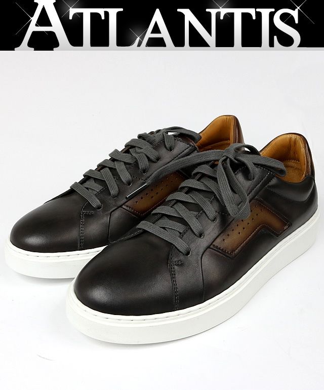MAGNANNI 銀座店 マグナーニ ローカット レザー スニーカー メンズ レザー size:7 黒系 102828 メンズ MAGNANNI 銀座店 マグナーニ ローカット レザー スニーカー