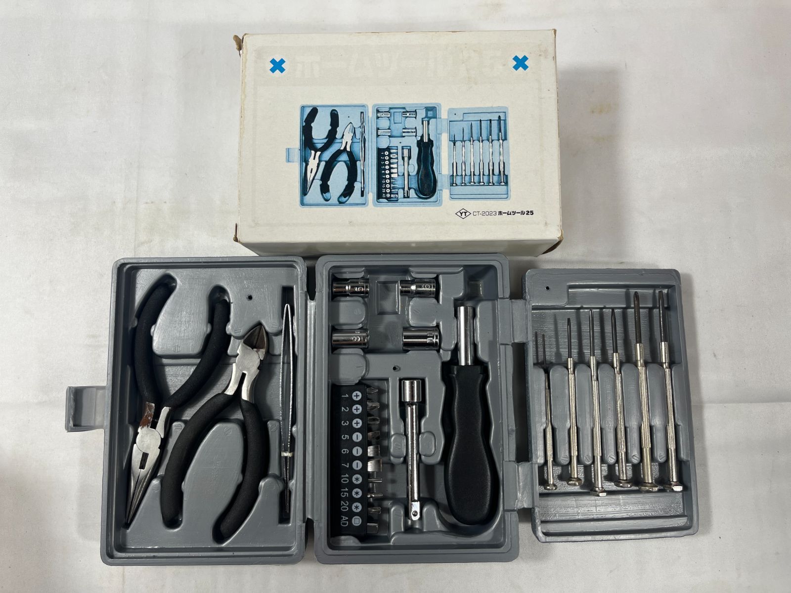 ホームツール25 CT-2023 工具セット ラジオペンチ ニッパー ピンセット