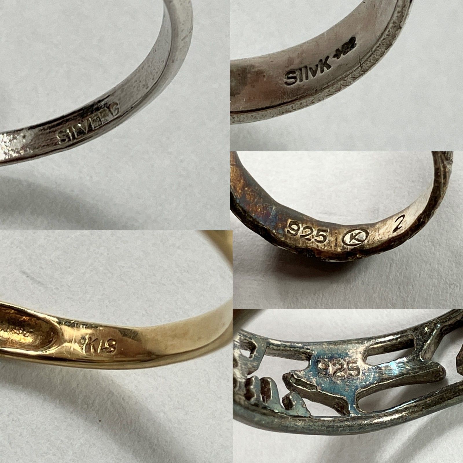 ☆ シルバー ゴールド 17点 まとめ K18刻印 925刻印 18金 アクセサリー 