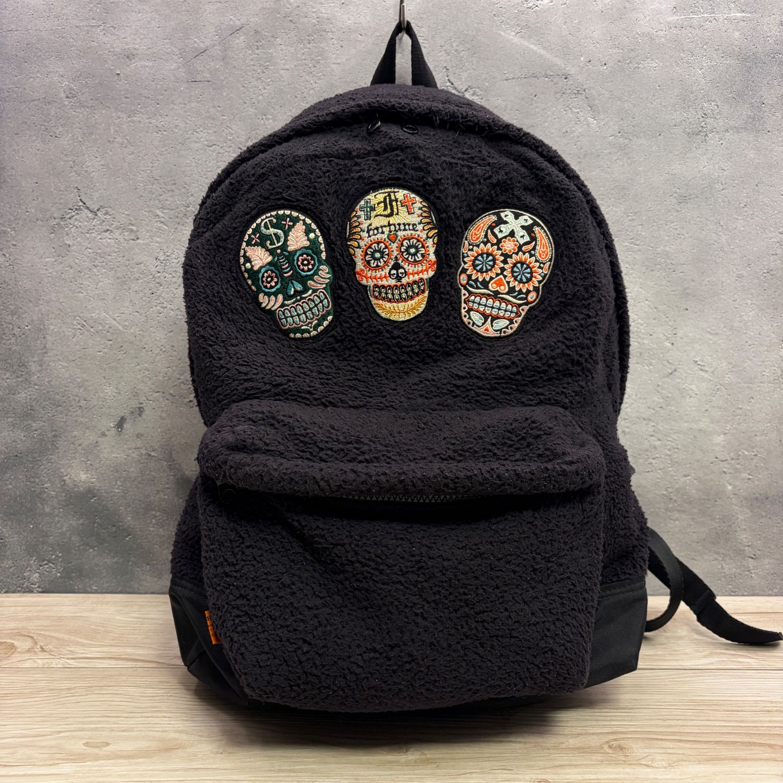 ✨Sasquatchfabrix メキシカンスカル リュック ブラック ボア素材 γ↓-889