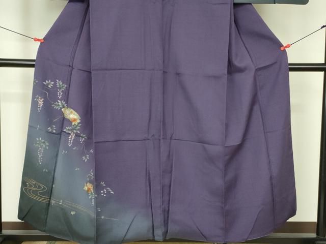 平和屋着物□訪問着 刺繍 地紙枝花文 暈し染め 金彩 やまと誂製 正絹