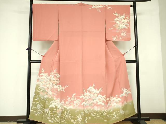 平和屋着物●訪問着　枝花松文　暈し染め　金彩　正絹　逸品　DABE1662op 平和屋着物○訪問着 友禅 枝花文 暈し染め 正絹 逸品 CABD9297ghの通販