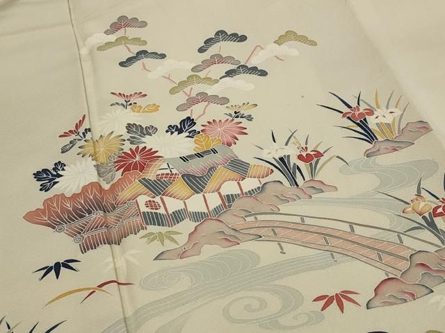 平和屋着物□訪問着 友禅 作家物 風景花文 正絹 逸品 AABI0296st