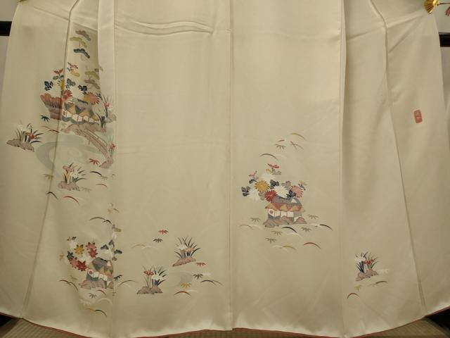 平和屋着物■訪問着　友禅　作家物　風景花文　正絹　逸品　AABI0296st 平和屋着物□訪問着 友禅 作家物 風景花文 正絹 逸品 AABI0296st