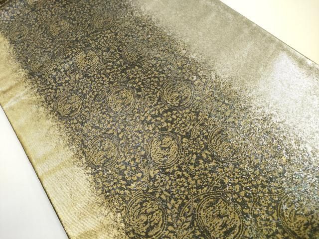 平和屋着物＊夏物　六通柄袋帯　籬草花文　金銀糸　正絹　逸品　DABB3634cm 平和屋着物＊夏物 六通柄袋帯 草花文 銀糸 正絹 逸品 DABE6158cm