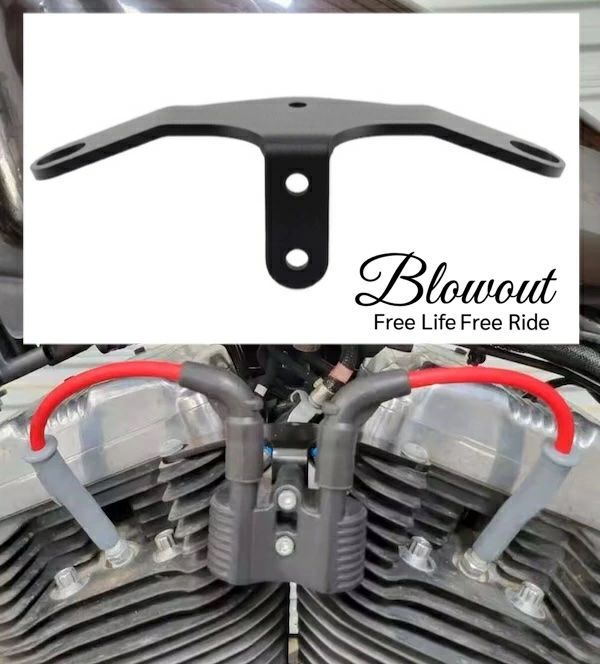 Blowout コイルリロケーションキット プラグコード リフトUP付き レッド ブラック ブルー センターコイル スポーツスター Iron 883 1200 XL Super Low Custom XL883L 2007-2022