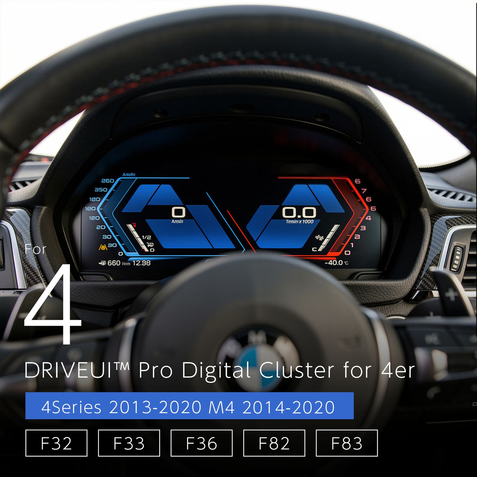 DRIVEUI™ Pro デジタルクラスター - BMW 4シリーズ M4 F32 F33 F36 F82 F83