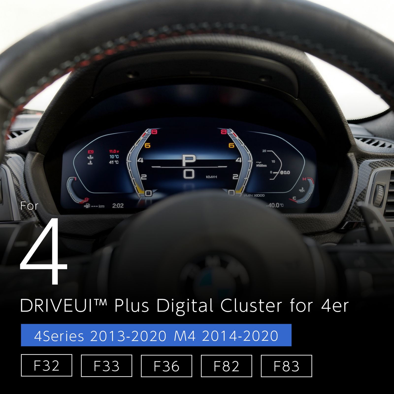 DRIVEUI™ Plus デジタルクラスター - BMW 4シリーズ M4 F32 F33 F36 F82 F83