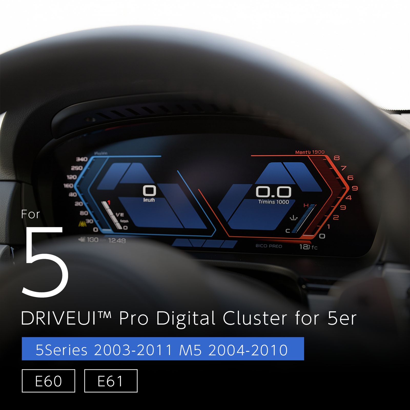 DRIVEUI™ Pro デジタルクラスター - BMW 5シリーズ M5 E60 E61
