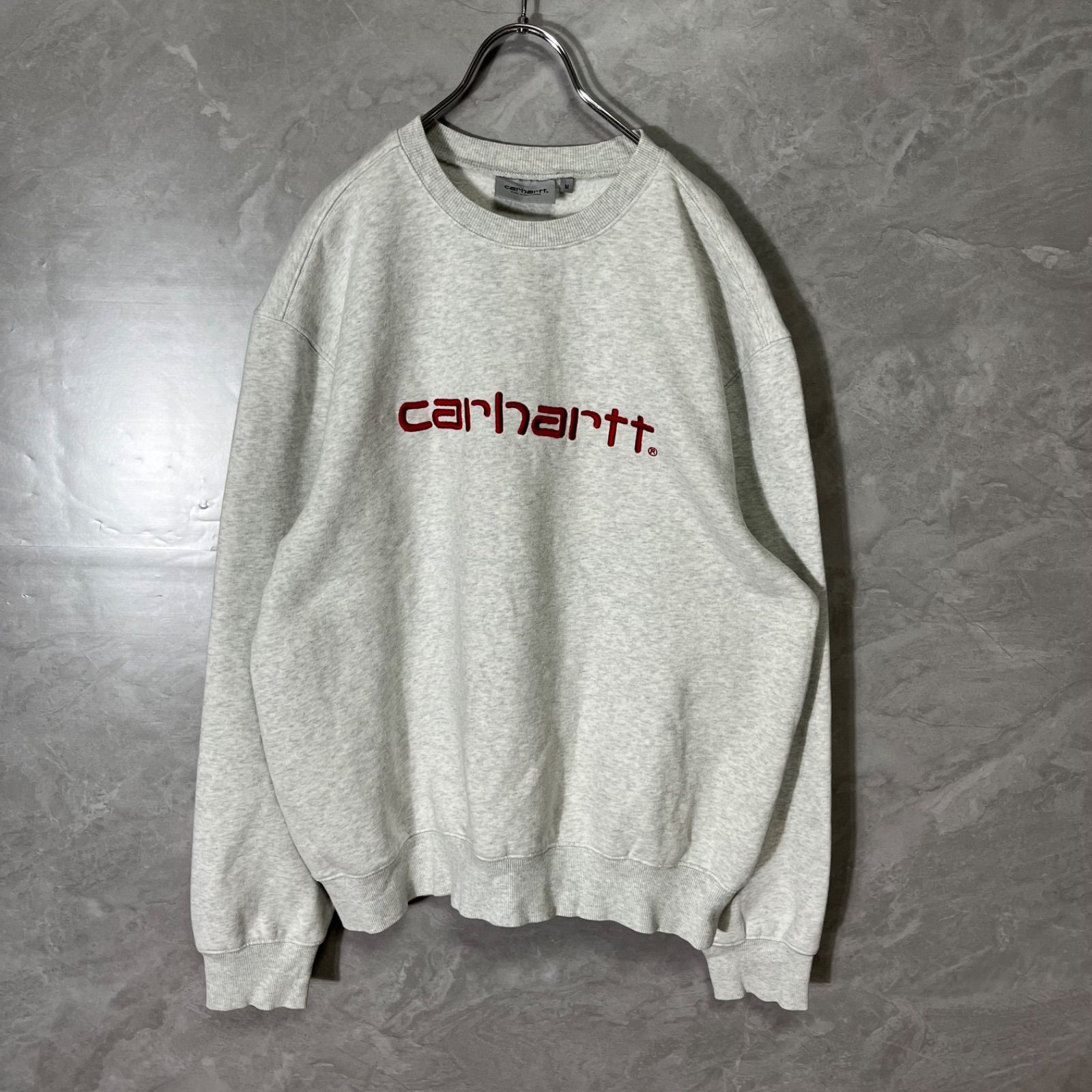 Carhartt カーハート グレー スウェット トレーナー M 刺繍 ロゴ 