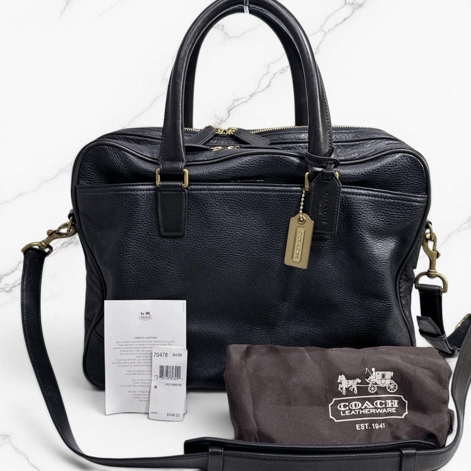 【極美品】コーチ ブリーフケース 2wayクロスビー ビジネスバッグ 黒 COACH コーチ クロスビー コミューター X ビジネスバッグ ブリーフ