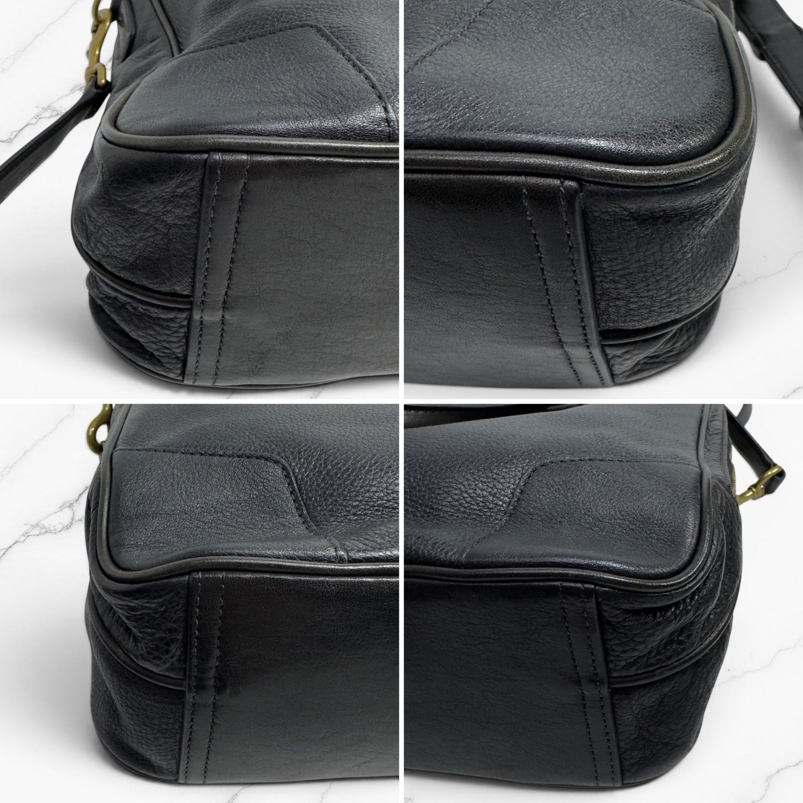 【極美品】コーチ ブリーフケース 2wayクロスビー ビジネスバッグ 黒 COACH】コーチ メンズ クロスグレインレザー ベケット