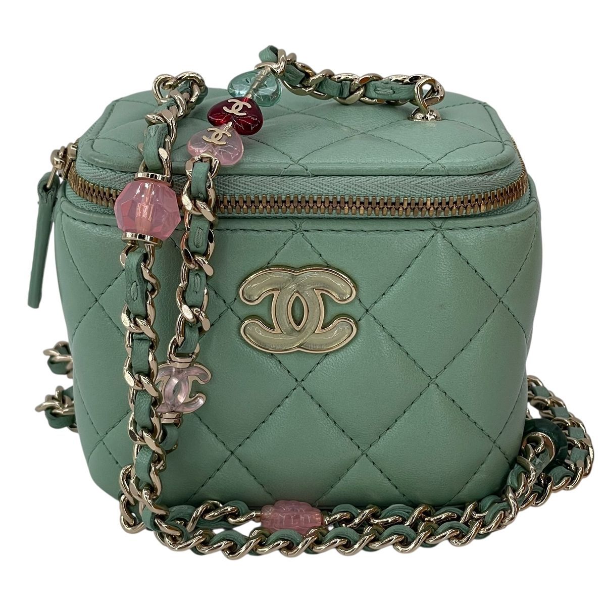 中古】 CHANEL シャネル 化粧ポーチ 23P バニティ チェーンショルダー 