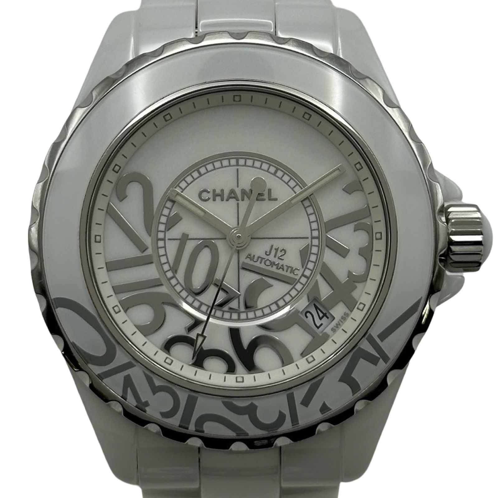 シャネル CHANEL J12グラフィティ38MM 世界1200本限定 H5240 ホワイト 