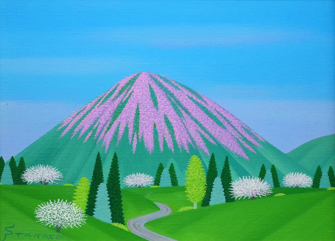 高瀬 三郎「春のルスツ高原（北海道）」油絵・F4号 「一枚の繪」人気