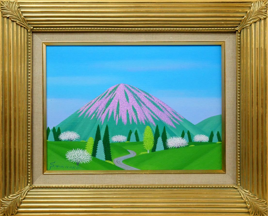 高瀬 三郎「春のルスツ高原（北海道）」油絵・F4号 「一枚の繪」人気
