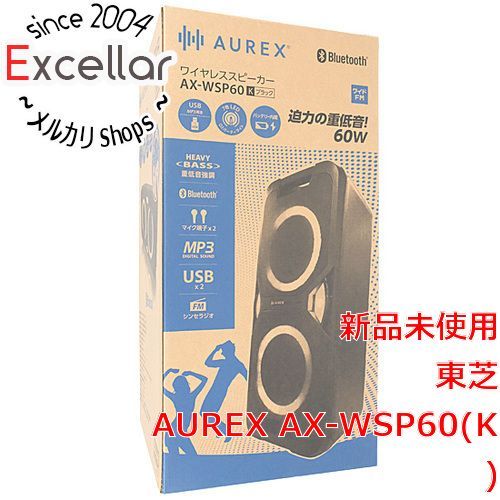 bn:14] 東芝 ワイヤレススピーカー AUREX AX-WSP60(K) ブラック - メルカリ