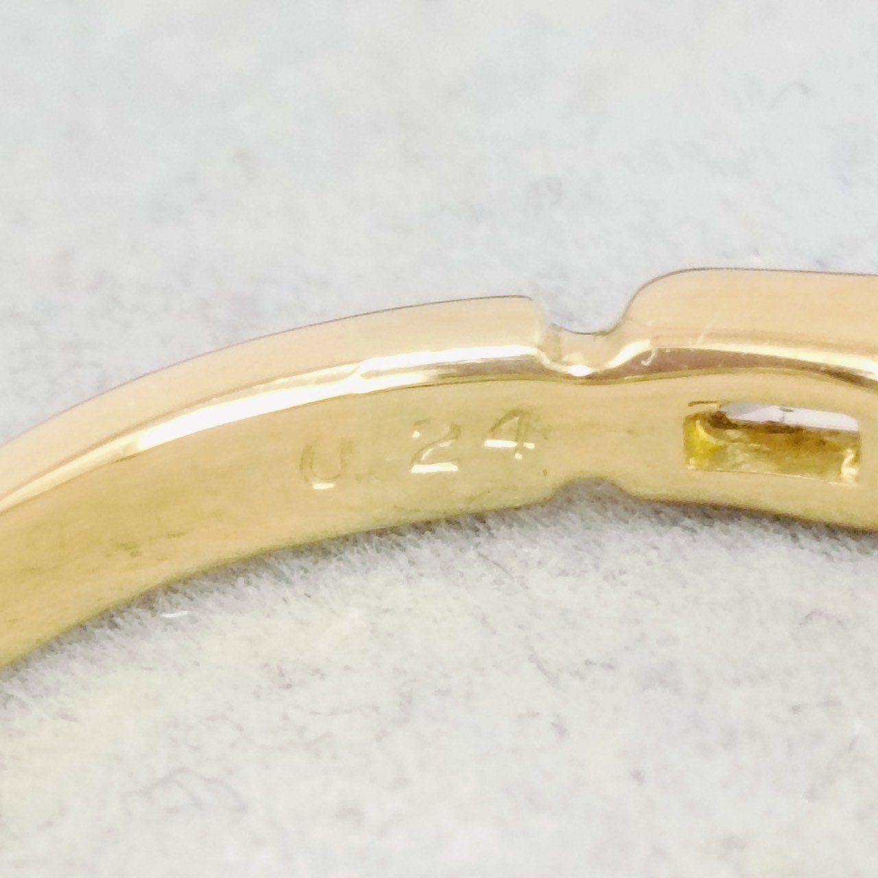 18金 K18 ダイヤ 0.24ct デザインリング 2.67g 10号 Z928 - メルカリ