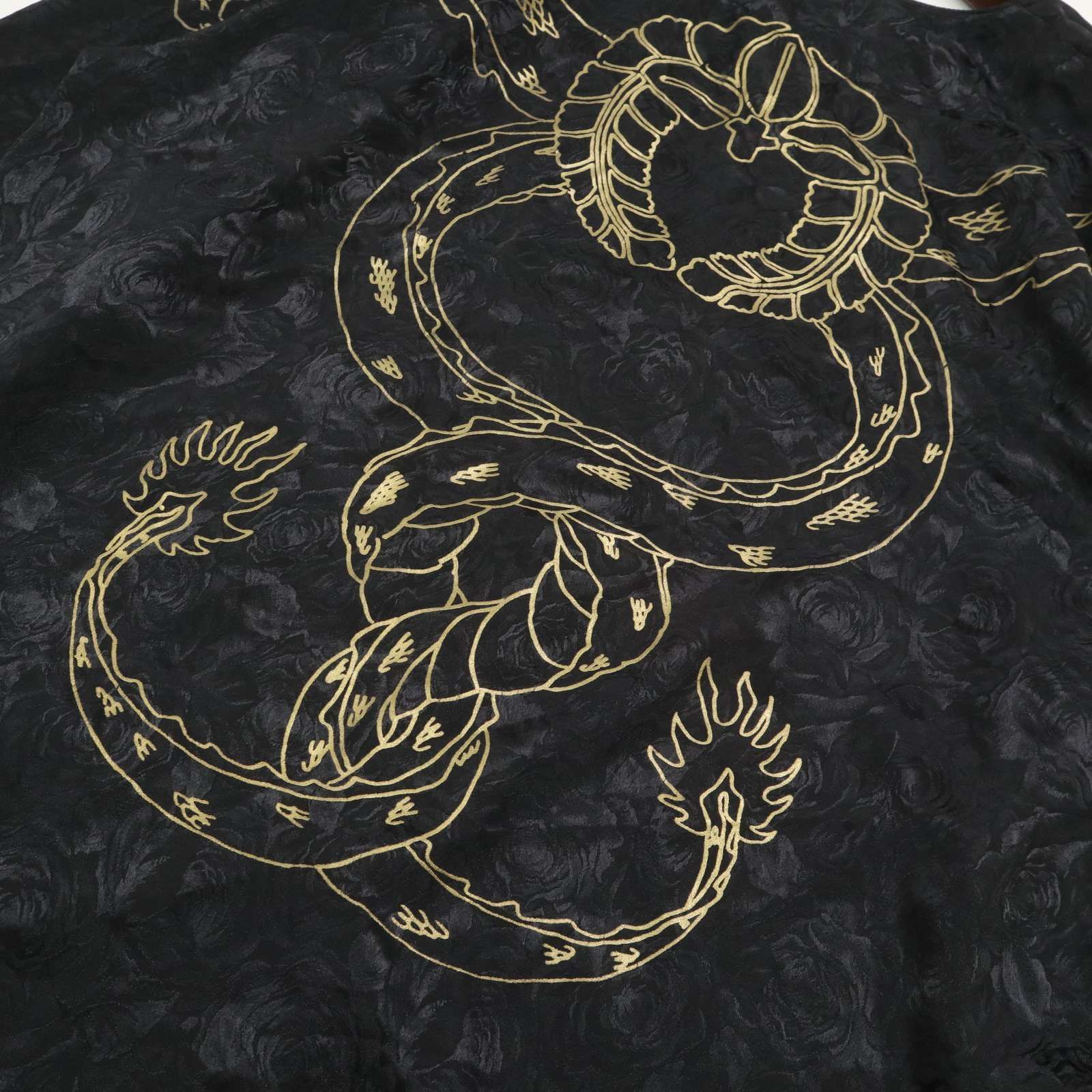 メンズブランド 【和柄 龍】花柄 総柄 7分袖 鯉口 シャツ ダボシャツ