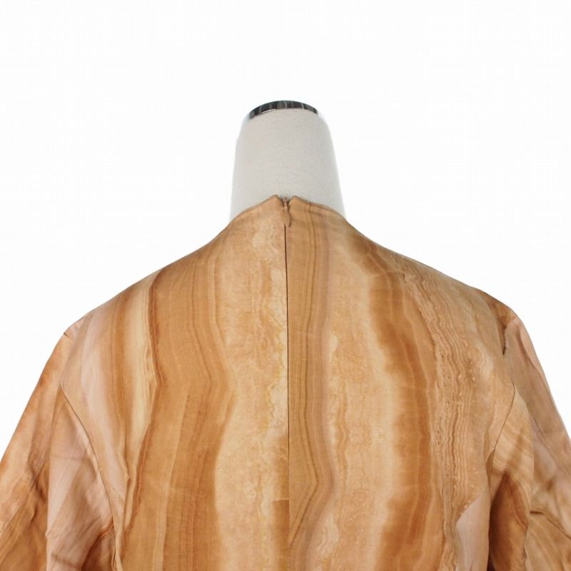 アキラナカ AKIRA NAKA マーブルプリント シャツ ブラウス 2 アキラナカ AKIRA NAKA Marble drape sleeve PO BE マーブルプリント