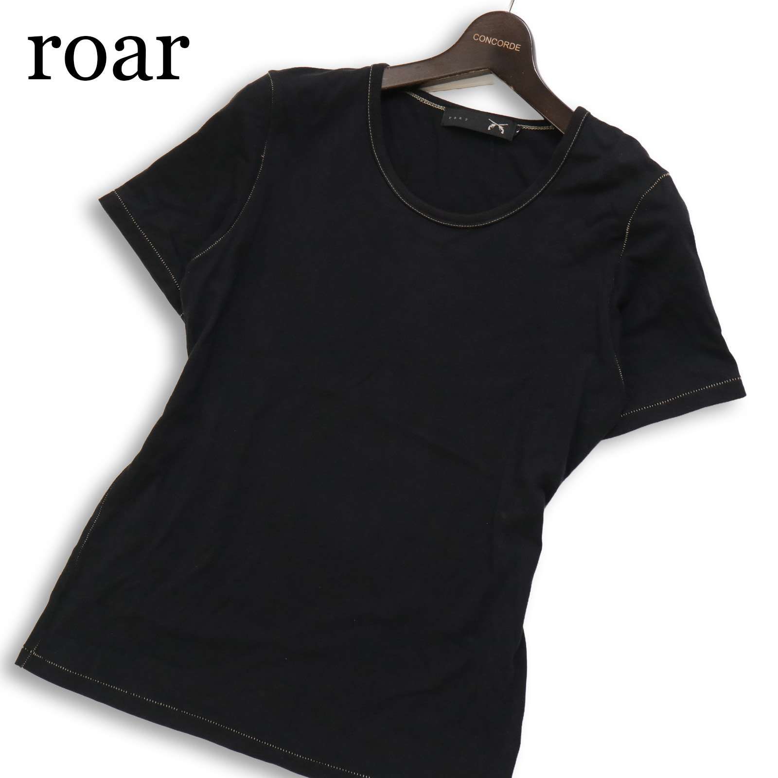 roar ロアー 二丁拳銃 クロスガン☆ スタッズ スワロ 半袖 スリム T