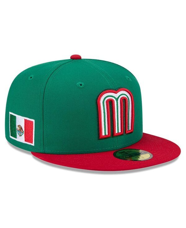 ニューエラ メンズ アクセサリー 帽子 New Era Mens GreenRed Mexico Baseball 2026 World Baseball Classic 59FIFTY Fitted Hat Green Red レッド