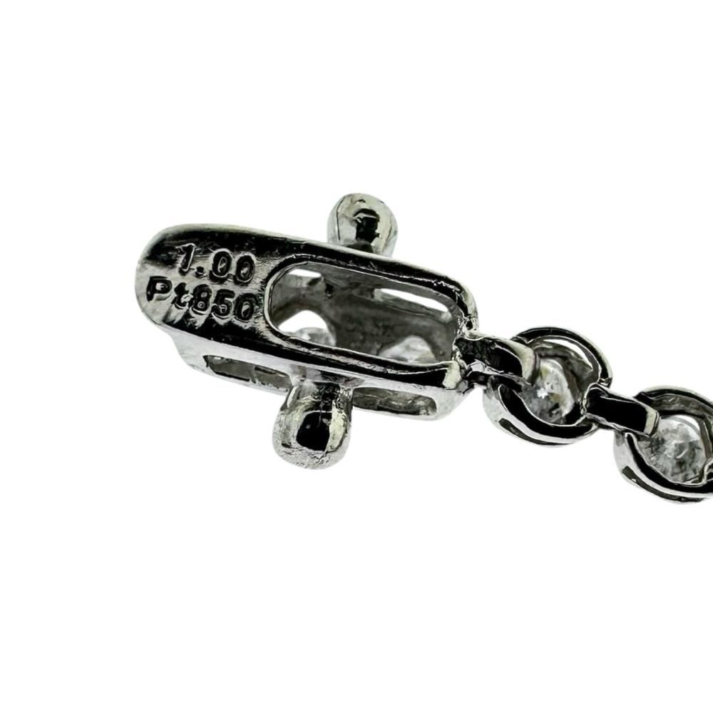テニス ダイヤモンド 計1.00ct ブレスレット Pt850プラチナ 3.4g 18cm