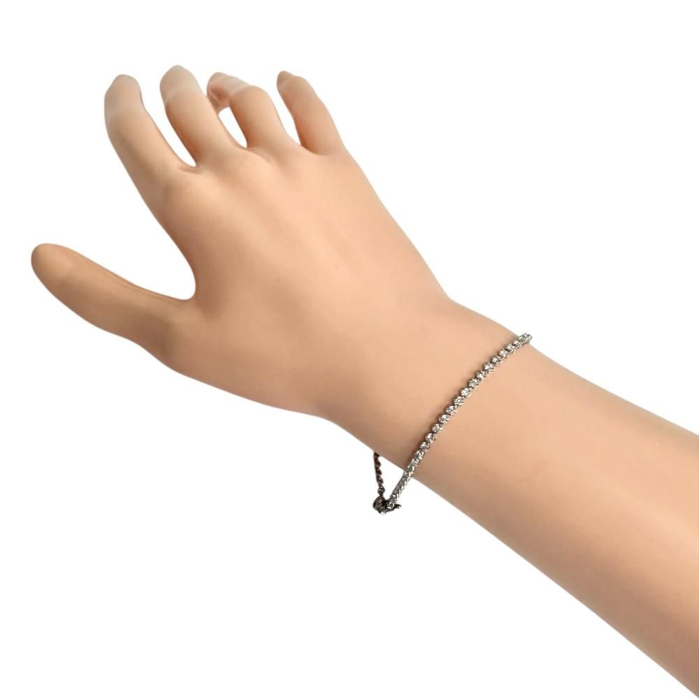 PT850 プラチナ ダイヤモンド1ct テニスブレスレット 18cm テニス ダイヤモンド 計1.00ct ブレスレット Pt850プラチナ 3.4g 18cm